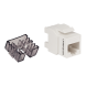 Модуль Keystone Jack Lanmaster LAN-OK45U6/180N-WH (RJ45, CAT.6, UTP, 180°, белый)