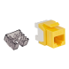 Модуль Keystone Jack Lanmaster LAN-OK45U6/180N-YL (RJ45, CAT.6, UTP, 180°, желтый)