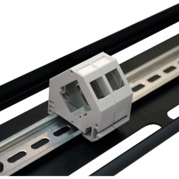 Бокс на DIN-рейку Lanmaster LAN-DRF-10K/BX-GY (1 x Keystone Jack, серый)