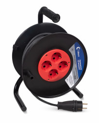 Удлинитель Cabeus EC-C-4.0-FR-G-20 (11821c) (4000 Вт, 20 м, 4 розетки, кабель КГ, на катушке, с заземлением)