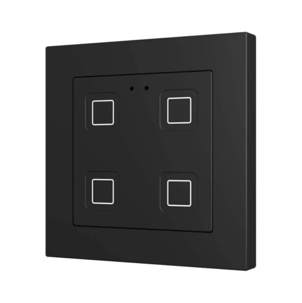Выключатель Zennio Tecla RGB 55 X4 (ZVITR55X4A) (Антрацит)