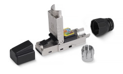 Коннектор Cabeus 8P8C-SH-C6+-TWP (RJ45, CAT.6A, экранированный, под толстую жилу, полевая оконцовка) (8956c)