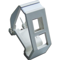 Рамка на DIN-рейку Lanmaster LAN-DRF-1OK-WH (1 x Keystone Jack, белая)