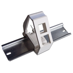 Рамка на DIN-рейку Lanmaster LAN-DRF-1OK-WH (1 x Keystone Jack, белая)