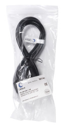Кабель силовой оконцованный Cabeus PC-186-VDE-1.2M (9014c) (C13–Schuko, 6 A, 3x0.75 мм², 1.2 м, черный)