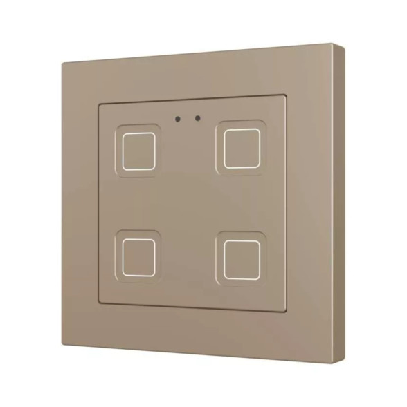 Выключатель Zennio Tecla RGB 55 X4 (ZVITR55X4C) (Шампань)