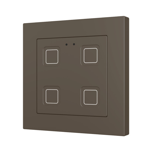 Выключатель Zennio Tecla RGB 55 X4 (ZVITR55X4M) (Мокка)
