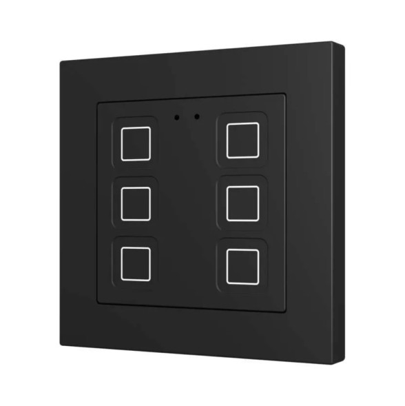 Выключатель Zennio Tecla RGB 55 X6 (ZVITR55X6A) (Антрацит)