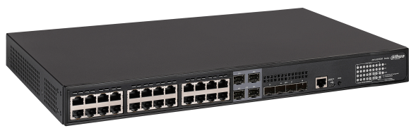 Коммутатор Dahua DH-AS5500-24GT4XF-370 (24 x RJ45 1G, 4 x SFP 10G, PoE 370 W)