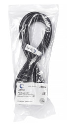 Кабель силовой оконцованный Cabeus PC-186-VDE-1.8M (2100k) (C13–Schuko, 6 A, 3x0.75 мм², 1.8 м, черный)