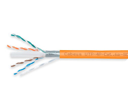 Кабель Cabeus UTP-4P-Cat.6a-SOLID-LSZH-OR-500 (11374c-2) (U/UTP, CAT.6A, LSZH, 500 м, оранжевый)