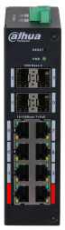 Коммутатор Dahua DH-HS4412-8ET-96 (8 x RJ45 100M, 4 x SFP 1G, PoE 96 W, Industrial)