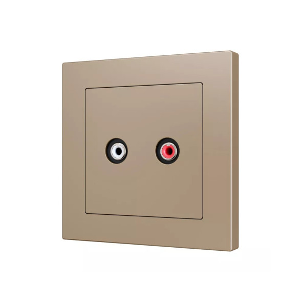 Накладка на RCA-розетку Zennio ZS55 830002304 (Шампань)
