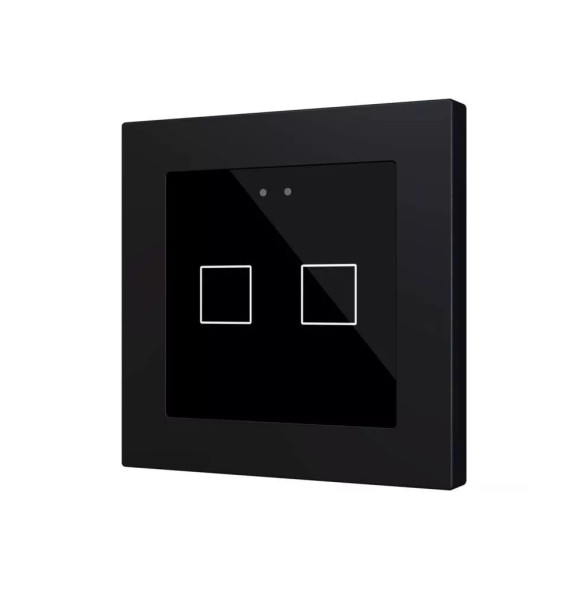 Выключатель Zennio Flat RGB 55 X2 (ZVIFR55X2A) (Антрацит)