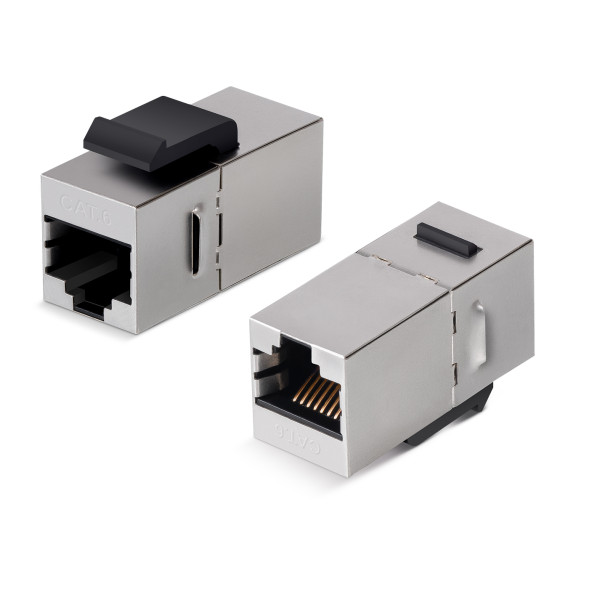 Адаптер проходной Cabeus CA-KJ-8p8c-C6-SH (RJ45-RJ45, CAT.6, FTP, Keystone Jack) (9682c)