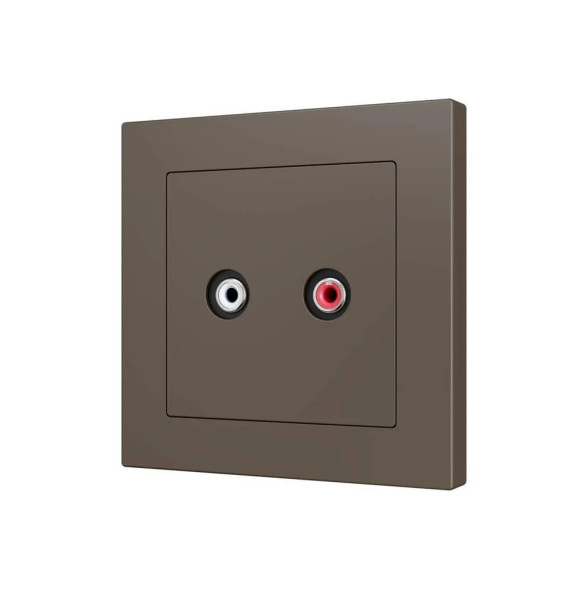 Накладка на RCA-розетку Zennio ZS55 830002303 (Мокка)