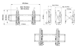 Крепление для видеостены настенное Wize Pro VW46G3