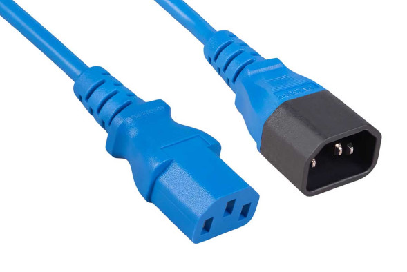 Кабель силовой оконцованный Cabeus PC-189-VDE-1.8M-BL (12023c) (C13–C14, 6 A, 3x0.75 мм², 1.8 м, синий)