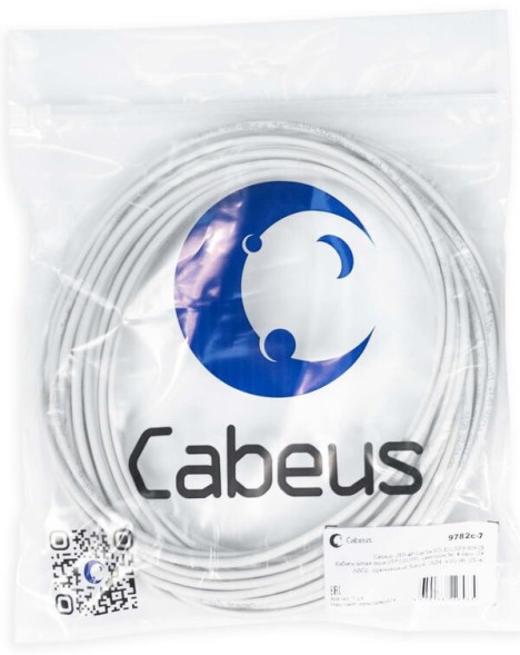 Кабель Cabeus UTP-4P-Cat.5e-SOLID-LSZH-WH-25 (9782c-7) (U/UTP, CAT.5E, LSZH, 25 м, белый)