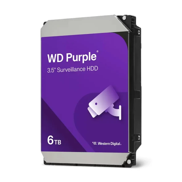 Жесткий диск Western Digital Purple WD64PURZ (6 TB, 3.5", SATA 3.0, для видеонаблюдения)