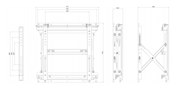 Крепление для видеостены настенное Wize Pro VW55GX