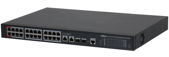 Коммутатор Dahua DH-S4228-24GT-360 (26 x RJ45 1G, 2 x SFP 1G, PoE 360 W)