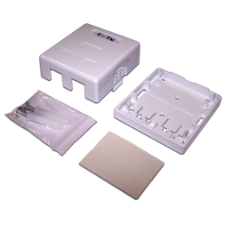 Корпус розетки накладной Lanmaster TWT-SA2-WH (2 x Keystone Jack, белый)
