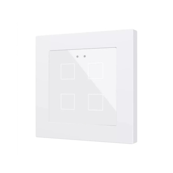 Выключатель Zennio Flat RGB 55 X4 (ZVIFR55X4W) (Белый)
