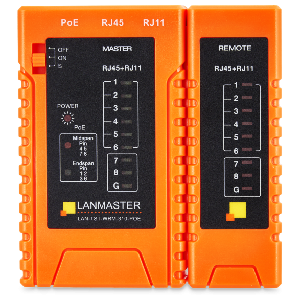 Тестер кабельный Lanmaster LAN-TST-WRM-310-POE