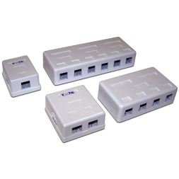 Корпус розетки накладной Lanmaster TWT-SA6-WH (6 x Keystone Jack, белый)
