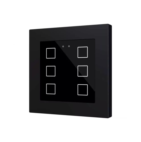 Выключатель Zennio Flat RGB 55 X6 (ZVIFR55X6A) (Антрацит)