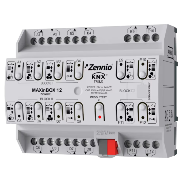 KNX-релейный актуатор Zennio MAXinBOX 12 (ZIOMB12)