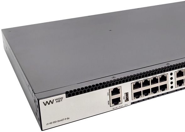 Коммутатор WowNet LK-AS-550-24mGT-P-8X