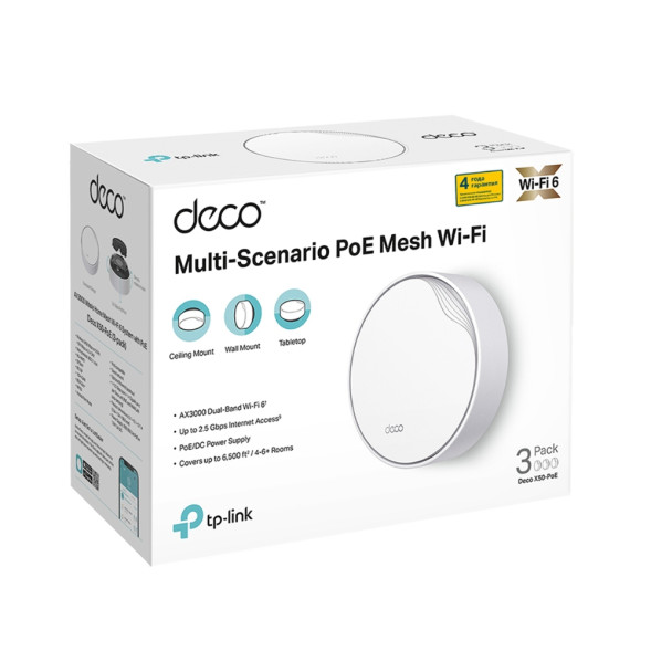 Wi-Fi система TP-Link Deco X50-PoE 3-Pack