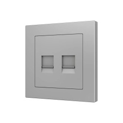 Накладка на RJ45-розетку Zennio ZS55 830001306 (Серебро)