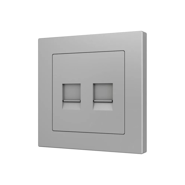 Накладка на RJ45-розетку Zennio ZS55 830001306 (Серебро)