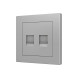 Накладка на RJ45-розетку Zennio ZS55 830001306 (Серебро)