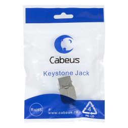 Адаптер проходной Cabeus KJ-RJ45-Cat.5e-SH-180-Toolless (RJ45-DIDC, CAT.5E, FTP, Keystone Jack) (7965c)