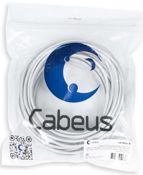 Кабель Cabeus FTP-4P-Cat.5e-SOLID-LSLTx-GY-20 (11791c-8) (F/UTP, CAT.5E, LSLTx, 20 м, серый)