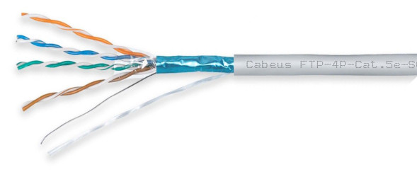 Кабель Cabeus FTP-4P-Cat.5e-SOLID-LSLTx-GY-20 (11791c-8) (F/UTP, CAT.5E, LSLTx, 20 м, серый)