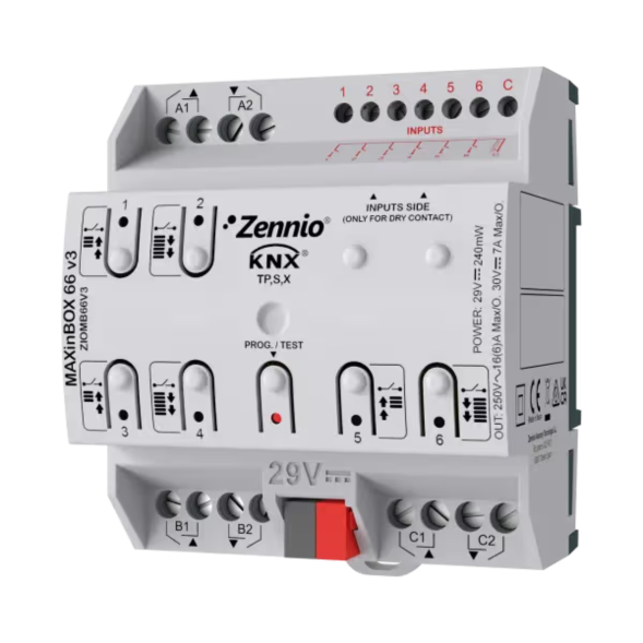 KNX-релейный актуатор Zennio MAXinBOX 66 v3 (ZIOMB66V3)
