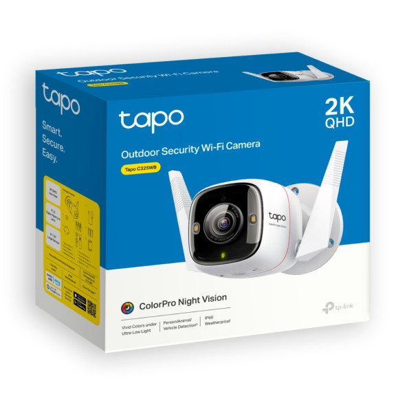 IP-камера TP-Link Tapo C325WB (цилиндрическая, Full‑Color, Wi-Fi, 4 MP, 4.58 mm)