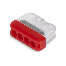 Клемма соединительная Cabeus MX-204 (11408c) (1 полюс, 4 зажима, 0.5–2.5 мм²; аналог WAGO 2273-204)