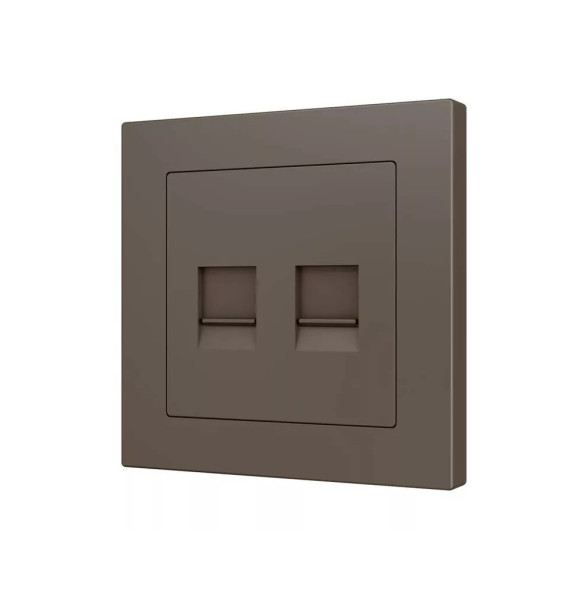 Накладка на RJ45-розетку Zennio ZS55 830001303 (Мокка)