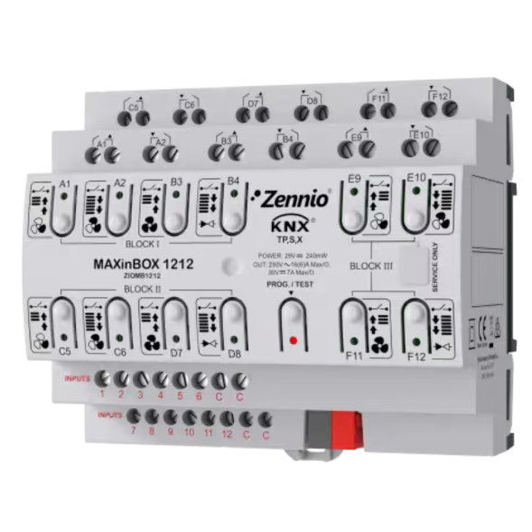 KNX-релейный актуатор Zennio MAXinBOX 1212 (ZIOMB1212)