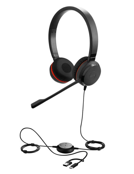 Гарнитура Jabra Evolve 30 II, Stereo MS, USB C/A adapter/Jack 3.5