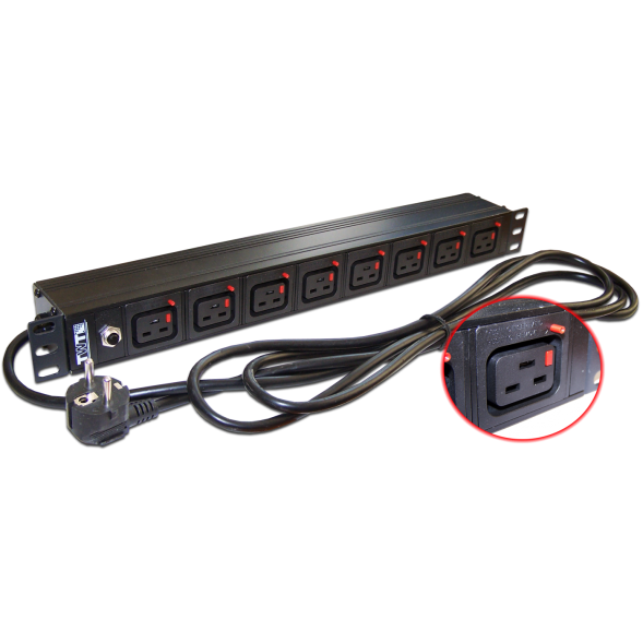 Блок распределения питания Lanmaster TWT-PDU-16A8C9L-3.0