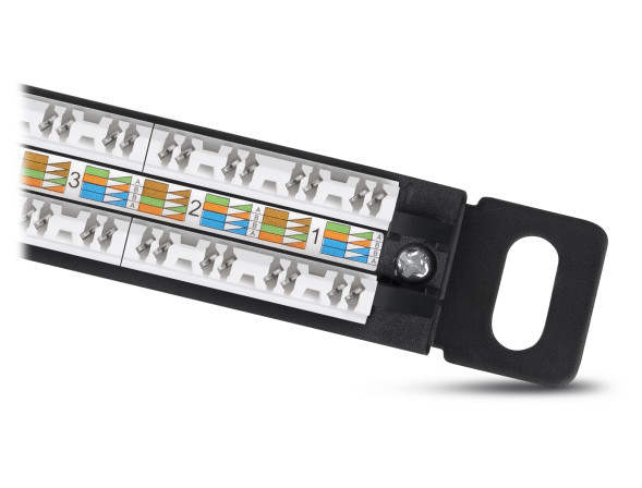 Патч-панель Cabeus PLHD-24-Cat.6-Dual-180-0.5U (9664c)