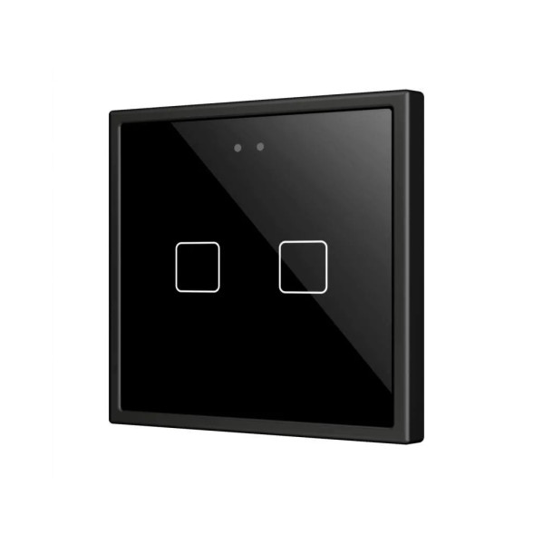 Выключатель Zennio Flat RGB 70 X2 (ZVIFR70X2A) (Антрацит)