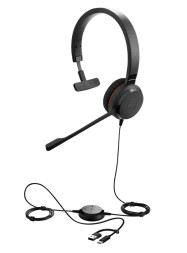 Гарнитура Jabra Evolve 20, Mono MS, USB C/A adapter